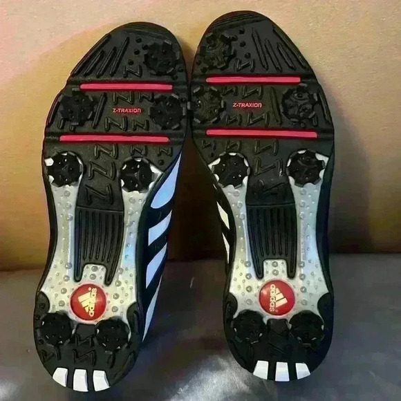 ***HOST PICK*** Adidas  Z-Traxion Stripe White Lace-Up Golf cleats Shoes - Picture 4 of 13